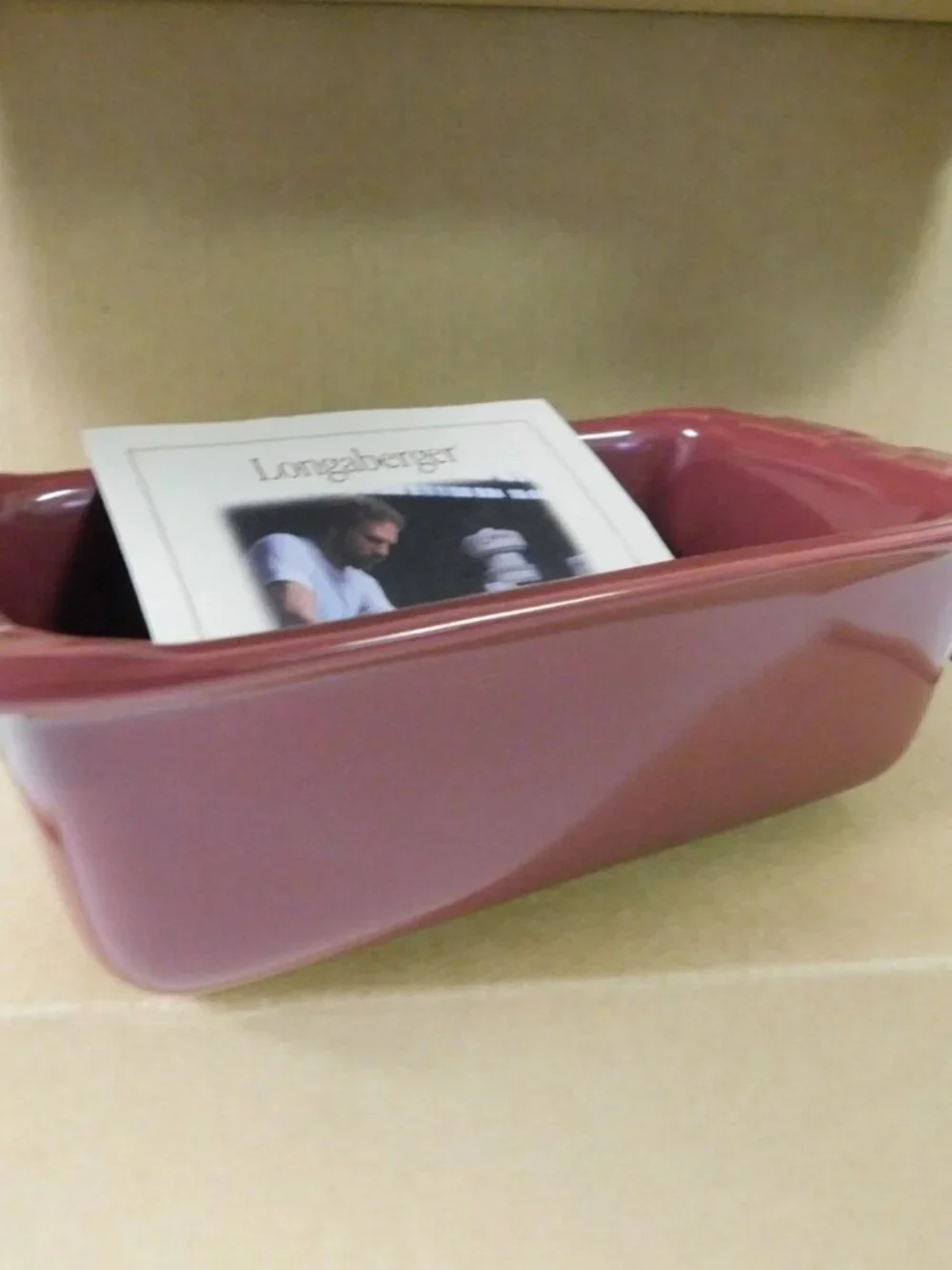 Longaberger Woven Traditions PAPRIKA Small Loaf Dish NEW in Box #3162040